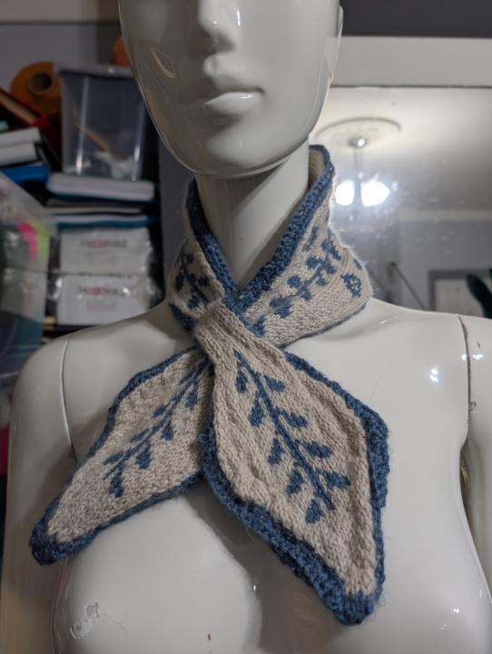 Miss Marple scarf, double sided