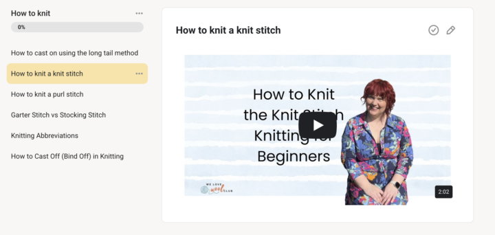 Learn to knit