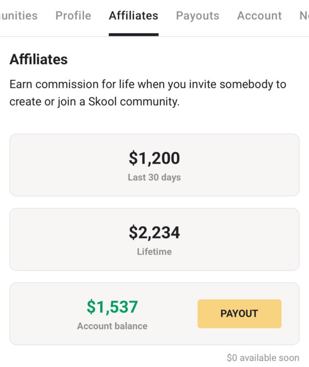 Rút được tiền từ Skool về TK ngân hàng không ? 