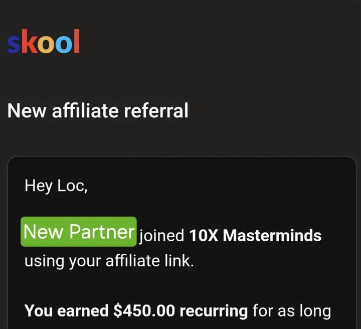 Từ học viên thành người kiếm tiền trên Skool chỉ sau 1 tháng