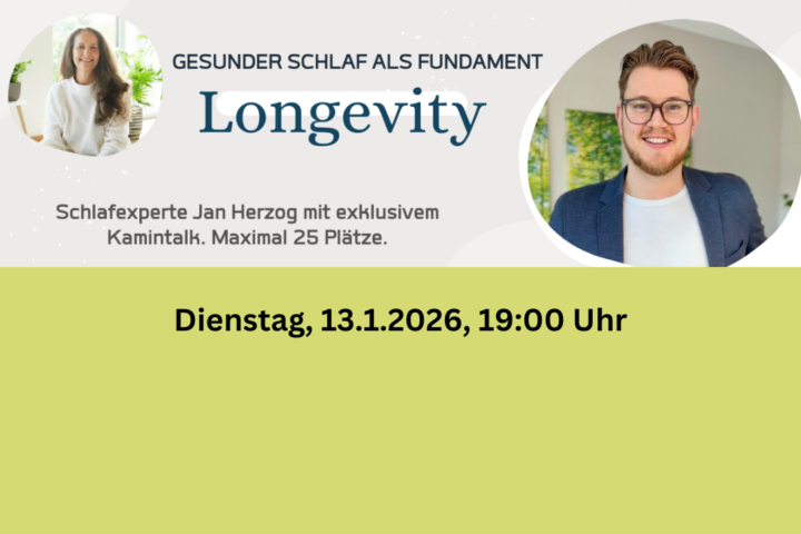 SAVE THE DATE - Schlaf als zentrale Säule von Longevity
