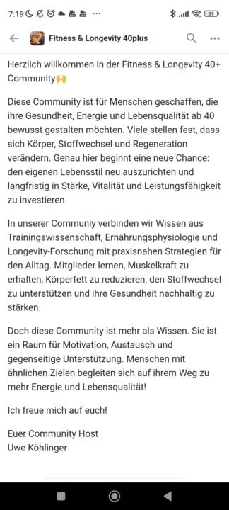 Fitness und Longevity 40 plus 