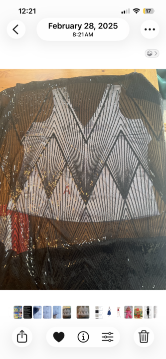 Sequin Fabric Placement for the Gatsy Blouse 