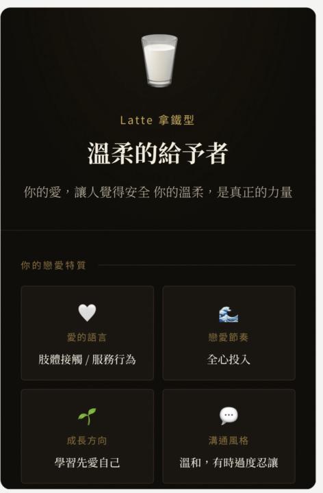 咖啡戀人測驗