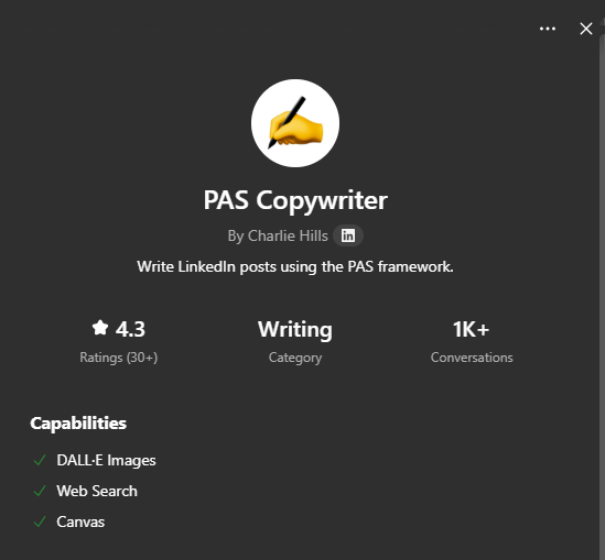 PAS copywriting framework for LinkedIn posts