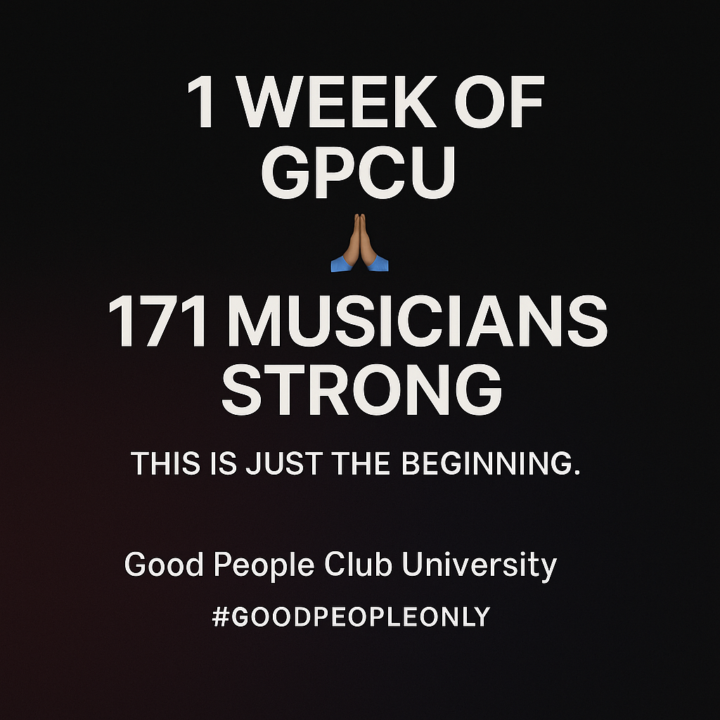 🎉 1 Week of GPCU — 171 Musicians Strong 🙏🏾