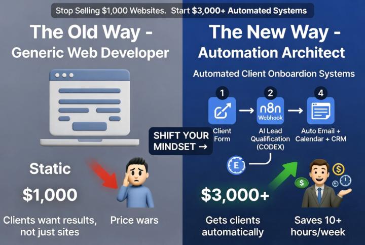 Why You Should Stop Selling $1,000 Websites and Start Selling $3,000+ Automated Systems.