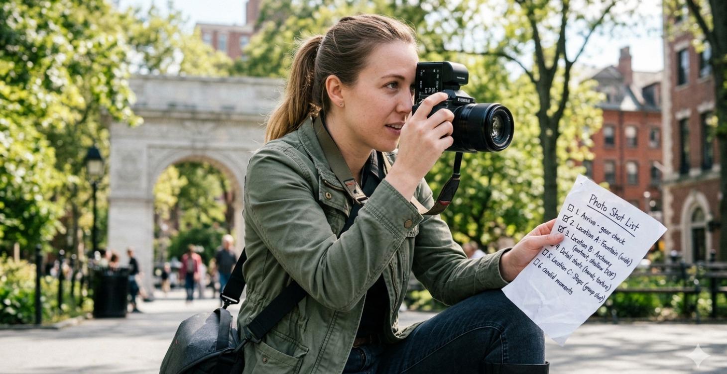 Using a Photo Shot List