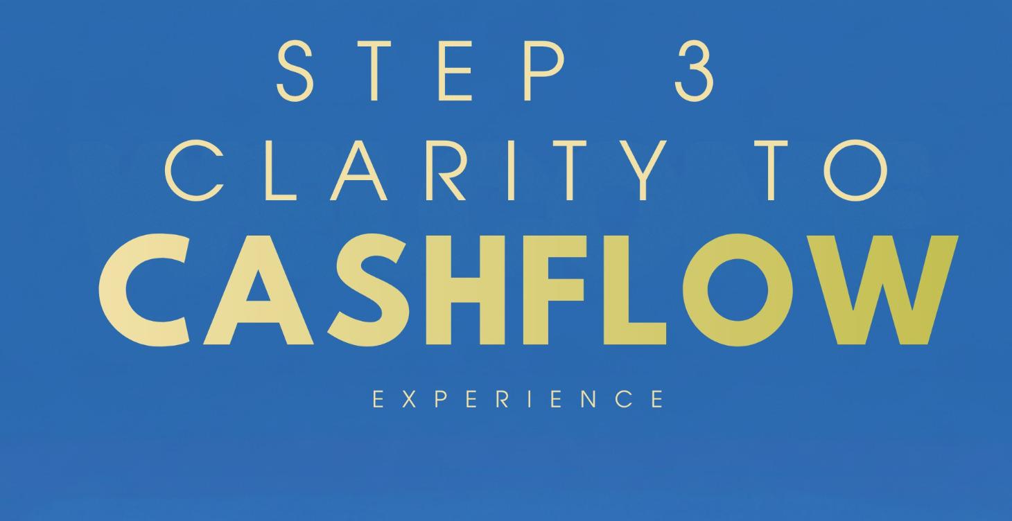 STEP 3:  CLARITY TO CASHFLOW EXPERIENCE