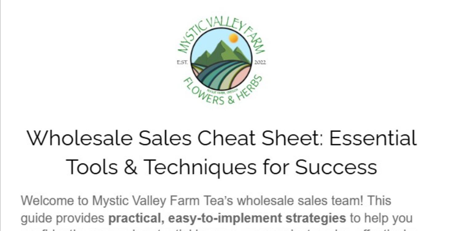 Wholesale Sales Cheat Sheet: Essential Tools+