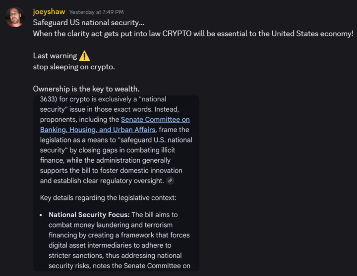 Crypto is a national concern.