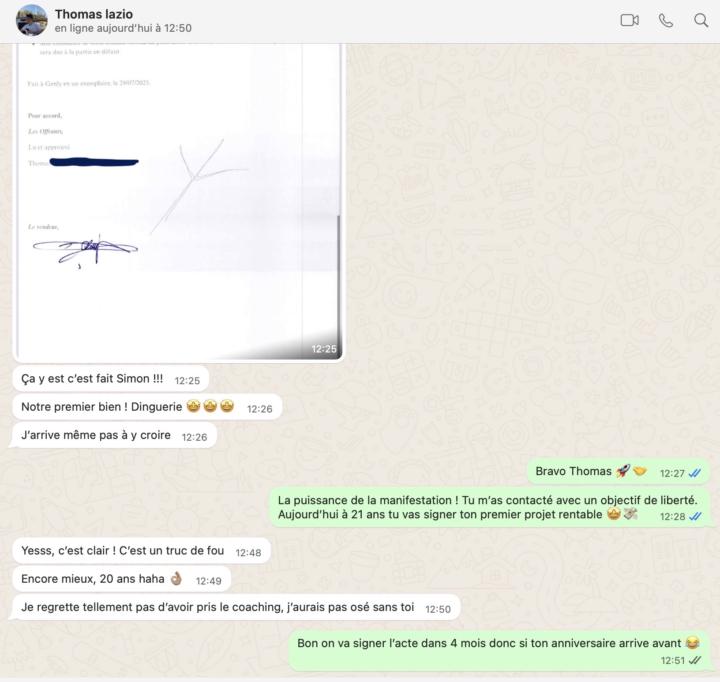 Félicitations à Thomas pour l'acceptation de son offre ! 