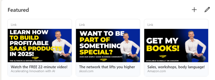 Sell via LinkedIn Featured Section