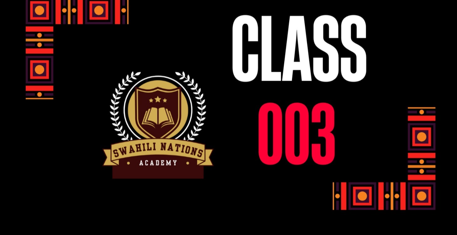 SWAHILI LESSON 003