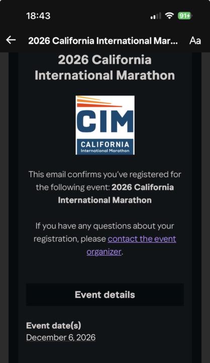 CIM- First Marathon 