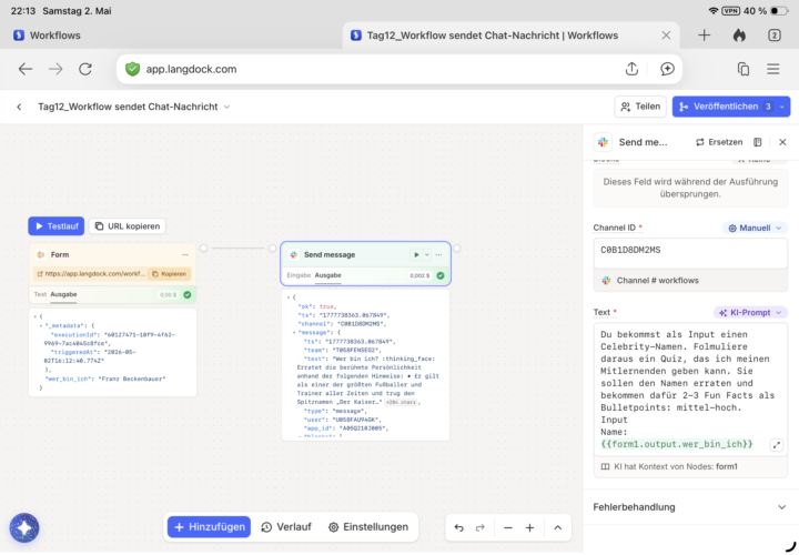 Tag 12: done für Slack