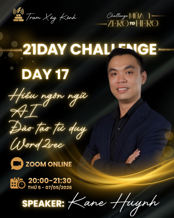 🔥 [THÔNG BÁO] DAY 17: HIỂU NGÔN NGỮ AI - ĐÀO TẠO TƯ DUY WORD2VEC CÙNG KANE HUỲNH 🔥