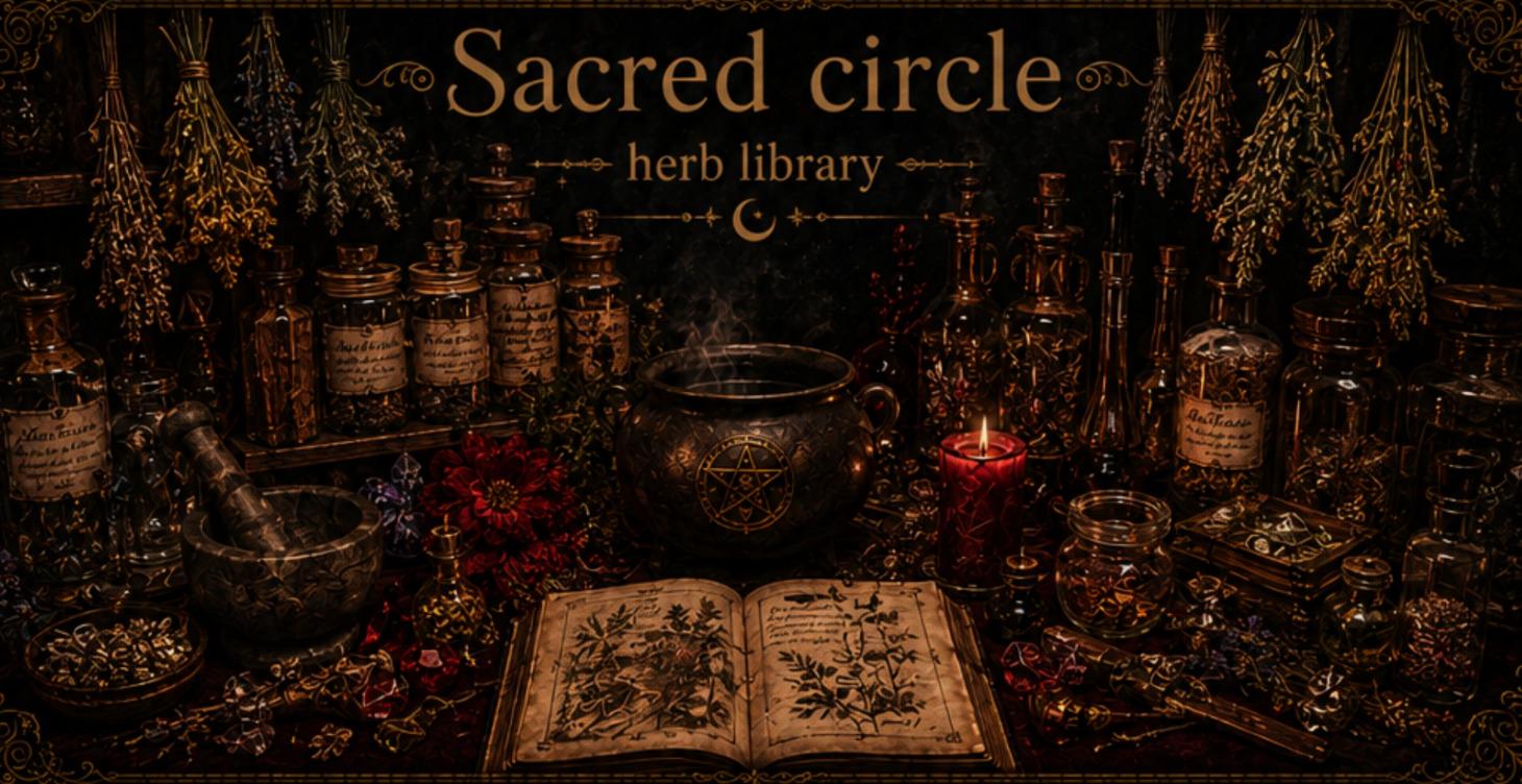 Sacred circle Herb library