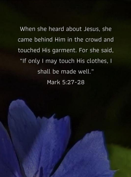 The hem of His garment