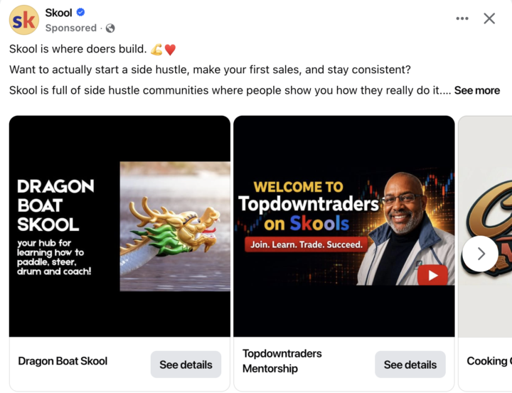 Skool made our community an ad!