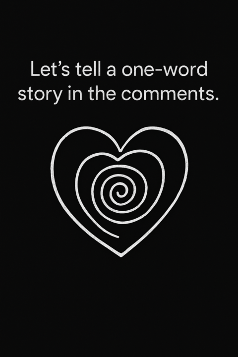 🧠✨ ONE-WORD STORY TIME: We’re writing one giant, unhinged, delusional story together…