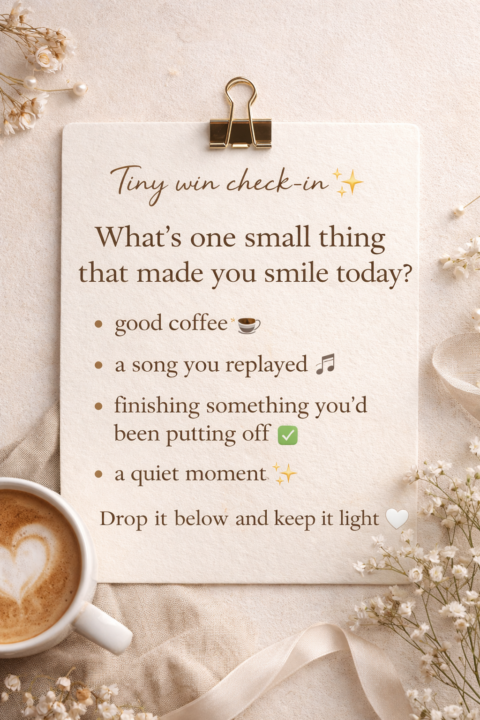 Tiny win check-in ✨Let’s reset your brain 🧠 