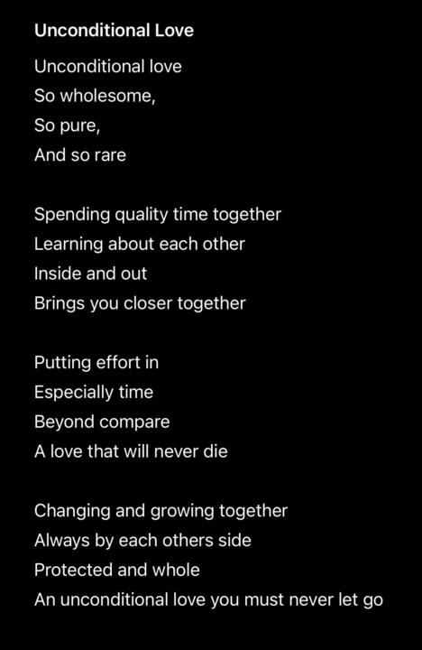 Unconditional Love: Poems by Me 🫶🏻💜💕