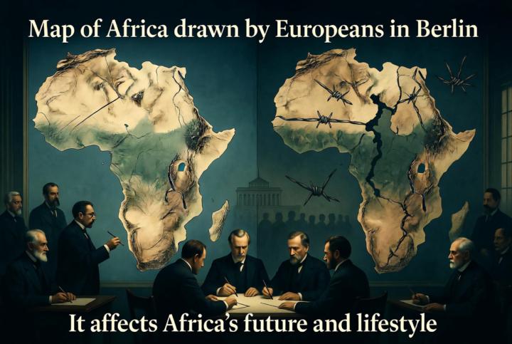 MAP OF AFRICA WERE DRAWN BY EUROPEANS IN BERLIN IT AFFECTS AFRICA'S FUTURE AND LIFESTYLE