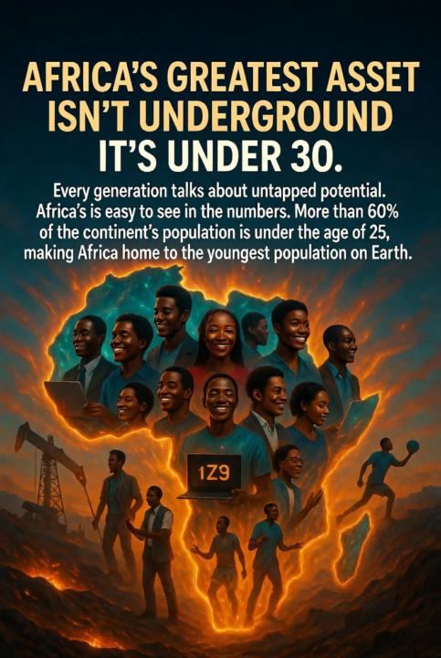 AFRICA'S GREATEST ASSET ISN'T UNDERGROUND IT'S UNDER 30