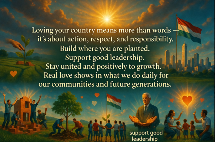 LOVING YOUR COUNTRY MEANS MORE THAN WORDS 