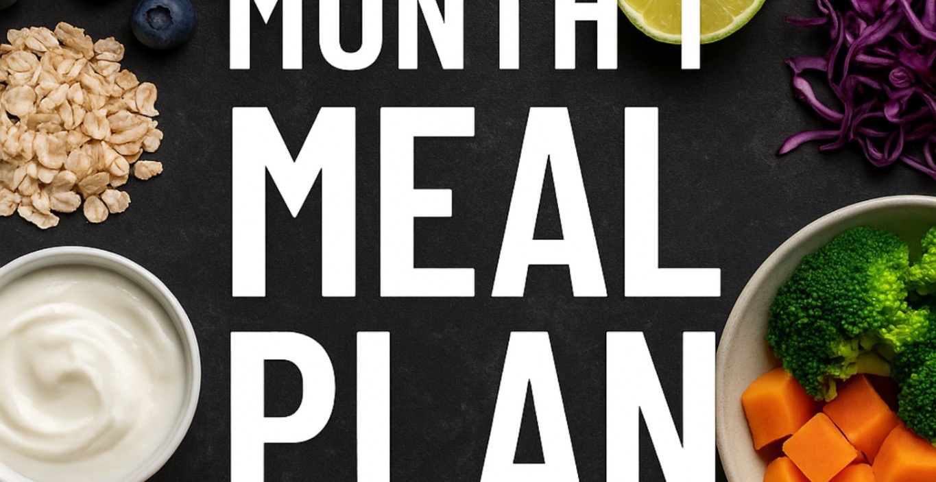 Month 1 Meal plan