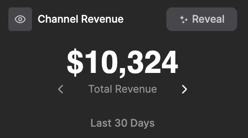 A brand new channel started 2 months ago just crossed $10,000 in the last 30 days.