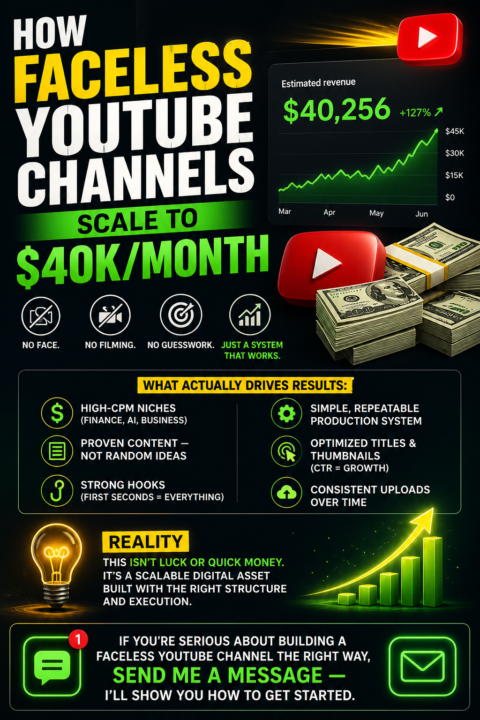 How Faceless YouTube Channels Scale to $40K/Month