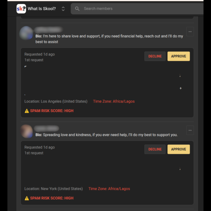 How To Catch Spammers Fast In Skool Membership Requests