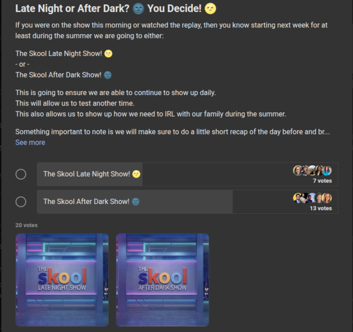 Reminder For The Show Tonight (Name Announcement)