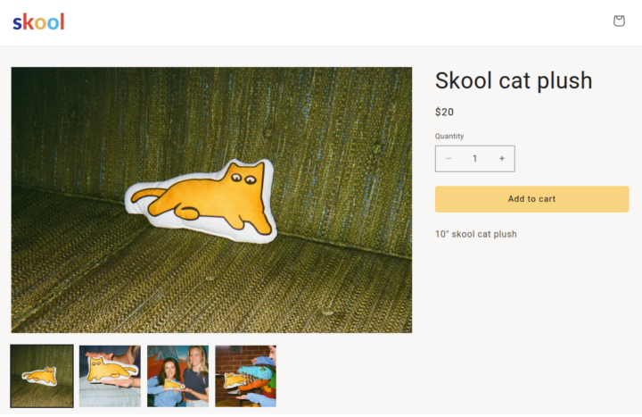 Skool Cat Plush is here 🐈