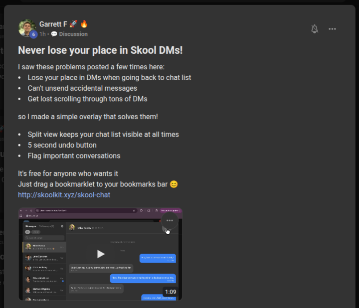 Stop Losing Your Place in Skool DMs (Free Tool Inside)