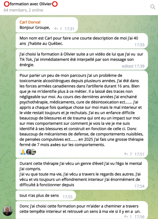 Retour Audio sur l'addiction - Présentation de Carl 
