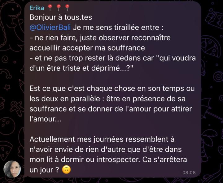 Je n’ai plus rien envie de faire - Erika