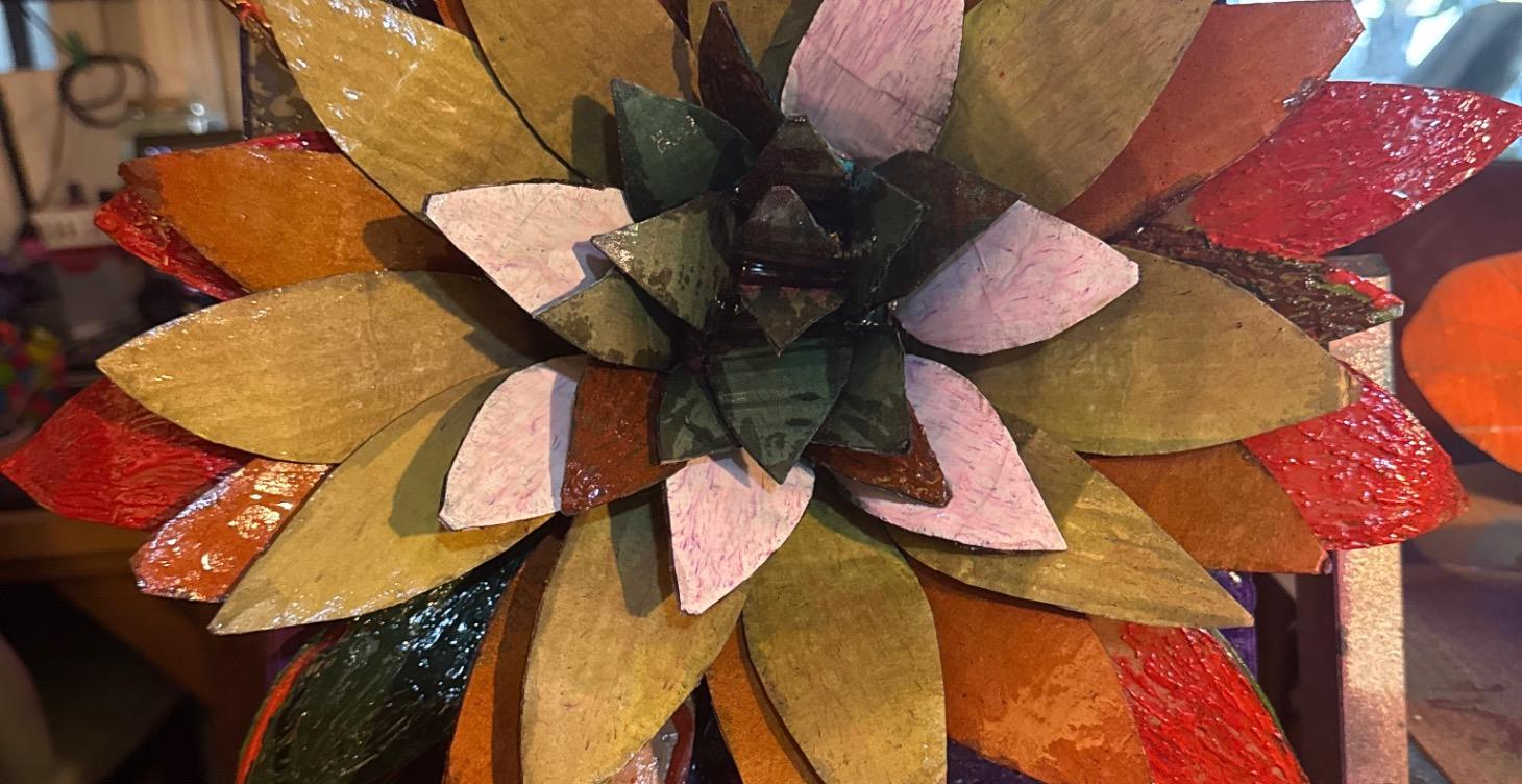 Cardboard flowers