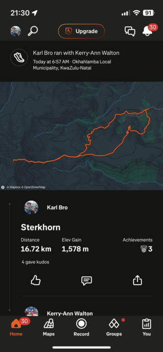 Got some elevation in today 