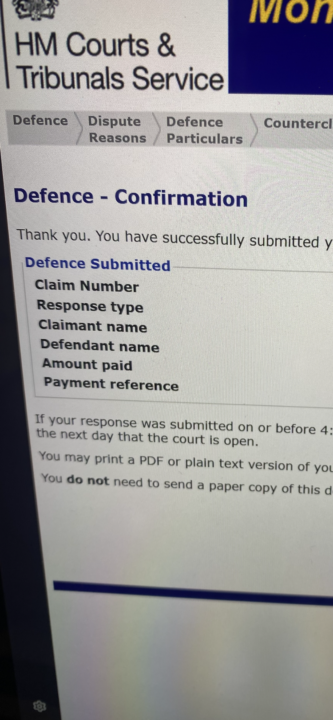 Defence & Counterclaim Submitted
