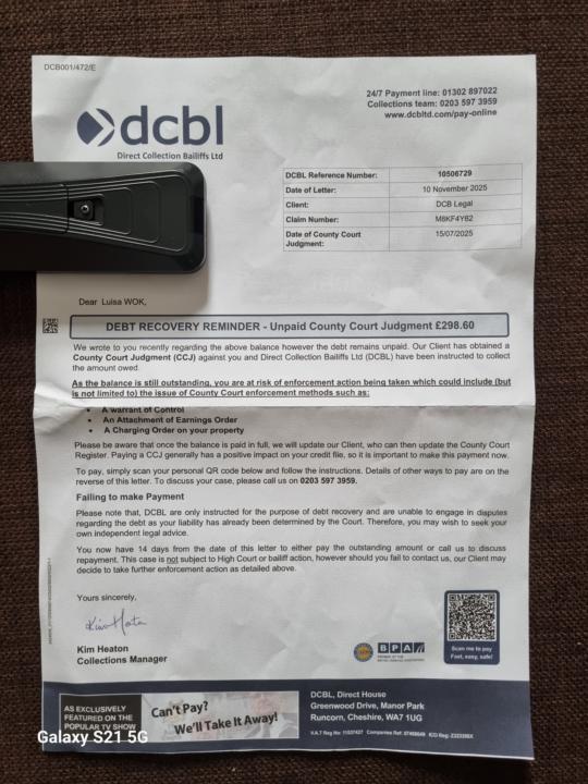 Threat of bailiffs and n244