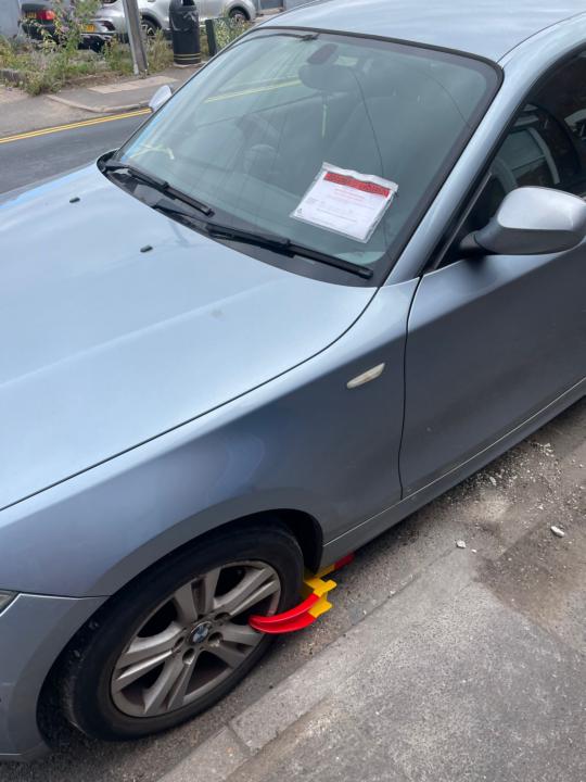Car has been clamped on my street