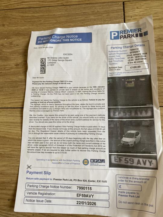 Parking charge appeal