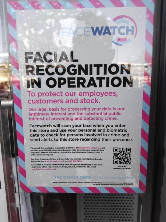 Facewatch! At Sports Direct Facial recognision in opperation