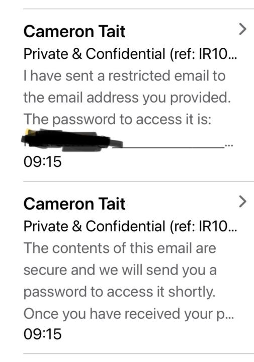 Restricted email