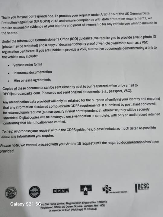 So I've sent off my n244 and letter to euro/dcbl and recieved a letter back from euro asking for valid photo ID, proof of ownership etc before they're willing to process my request under article 15 of UK GDPR. is this right?