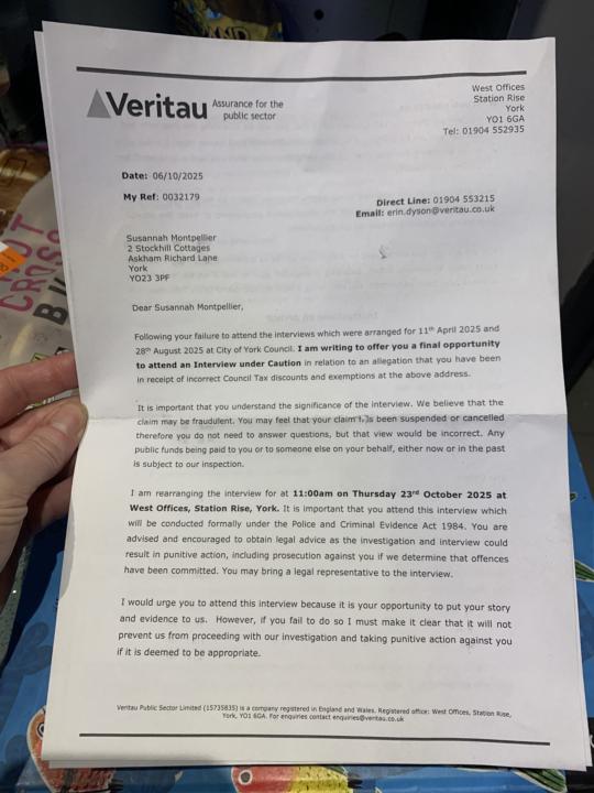 Council tax- Erin Dyson - trying to arrest me