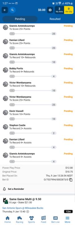 Parlay 2 8/1/25